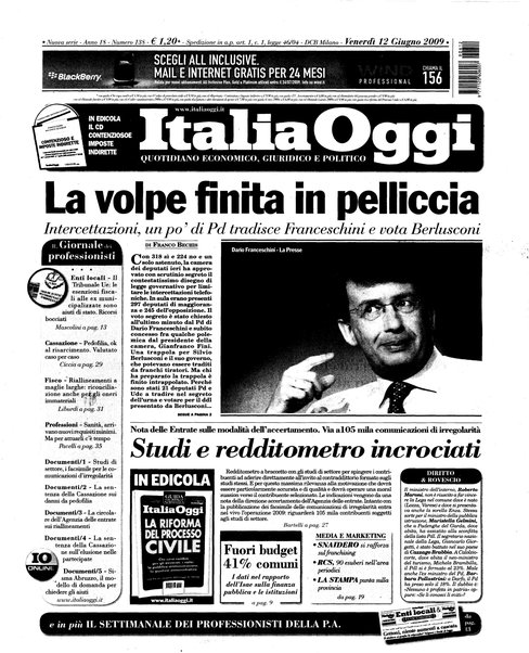 Italia oggi : quotidiano di economia finanza e politica